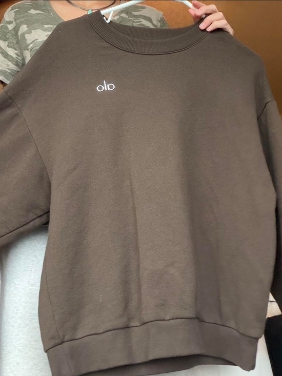 ALO Yoga Tops - Women's Brown Crewneck Sweater